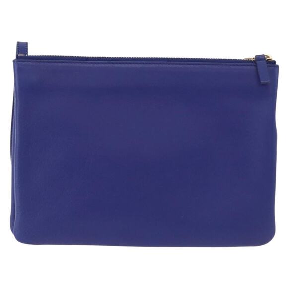 Celine Handbags - Celine Leather Trio Large Shoulder Bag Blue
